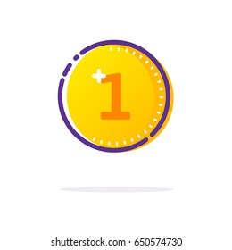 Vector Gold Coin Icon.