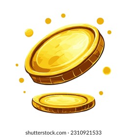 Vector gold coins isolated on white background. Eps10 vector illustration.