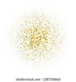 vector gold color particles sparks shiny dust effect confetti texture art luxury magic rich artistic abstract radial gradient white background 