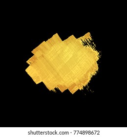 vector gold colorful artistic hand drawn paint brush realistic texture hatching spot decoration element isolated black background