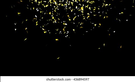 Vector gold confetti on a black