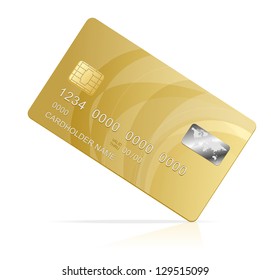 Vector Gold Credit Card Isolated Stock Vector (Royalty Free) 129515099 ...