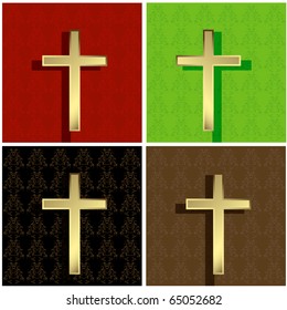 vector gold cross background.