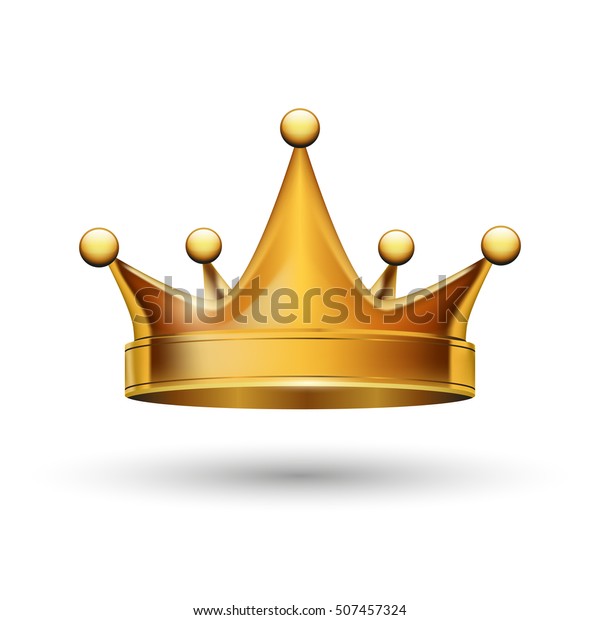 Vector Gold Crown Isolated On White Stock Vector (Royalty Free) 507457324