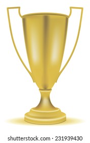 vector gold cup with handles