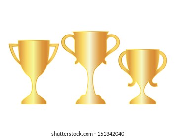Vector gold cup icons