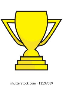 vector of gold cup trophy for job well done