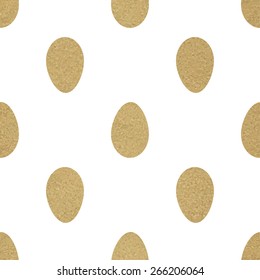 Vector gold easter eggs pattern dark black eggs on gold background