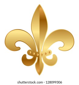 Vector Gold  Fleur-de-lis Ornament