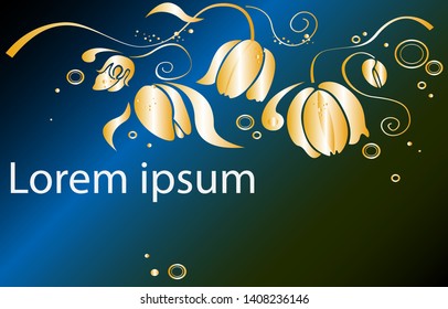 Vector Gold Flower Background is easy to edit and change colors