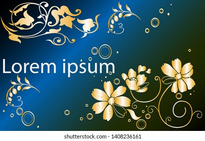 Vector Gold Flower Background is easy to edit and change colors