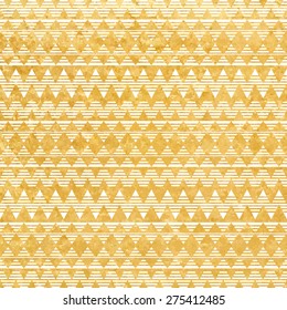 Vector gold foil background with tribal ethnic pattern