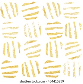 Vector gold foil background with tribal ethnic pattern. Hand drawn decorative vector. Ethnic pattern for your design, fabric, postcards.