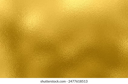 Vector gold foil texture background. Abstract gradient bright and shiny light reflection rough texture surface. Vector illustration for background, backdrop, web, wallpaper, print and design artwork.