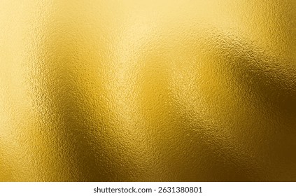 Vector gold foil texture background. Abstract gradient bright and shiny light reflection rough texture surface. Vector illustration for background, backdrop, web, wallpaper, print and design artwork.