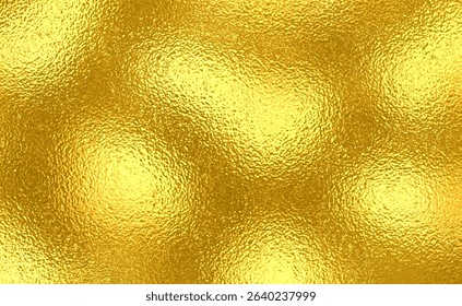 Vector gold foil texture background. Abstract gradient bright and shiny light reflection rough texture surface. Vector illustration for background, backdrop, web, wallpaper, print and design artwork.