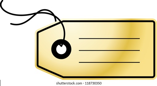 Etiqueta de regalo de oro de vectores