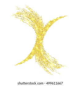 Vector gold glitter abstract background