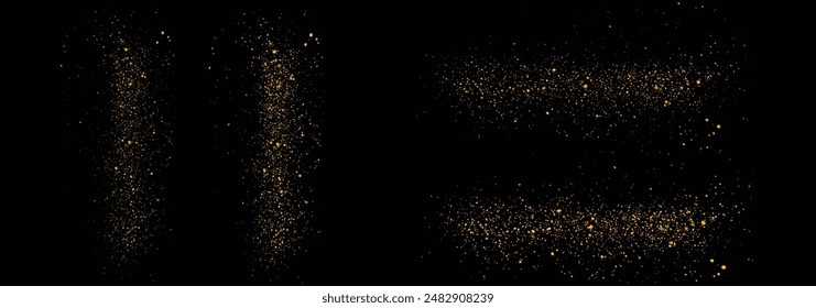 Vector oro brillo abstracto dorado puntos polvo Plantilla de fondo diseño