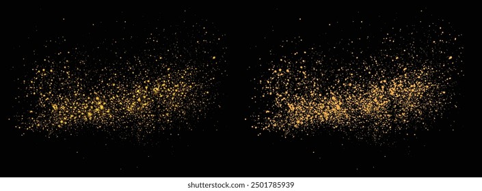 Vector gold glitter confetti celebration glamour