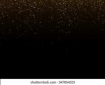 Vector Gold Glitter Dust Texture. Twinkling Glitter. 