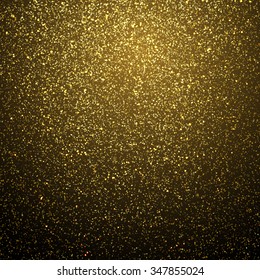Vector gold glitter dust texture Twinkling glitter. Abstract glittering background