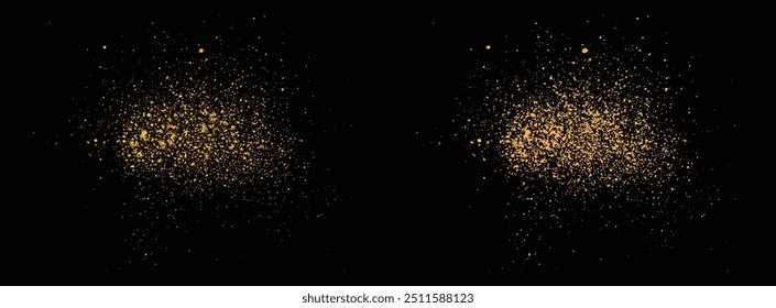 Vector gold glitter firework confetti background