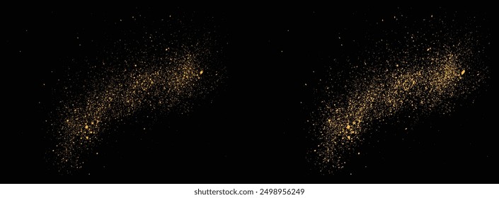 Vector gold glitter golden dots magic splatter texture