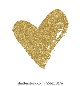 Vector Gold Glitter Heart