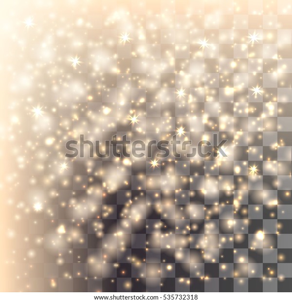 Vector Gold Glitter On Transparent Background Stock Vector (Royalty