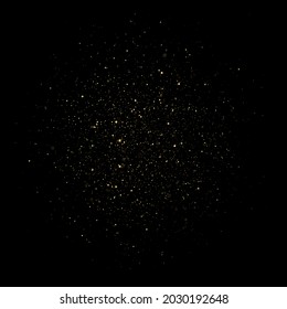 Vektorgoldglitter. Rund goldener Staubfleck.
