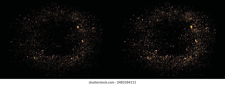 Vector gold glitter shiny background effect