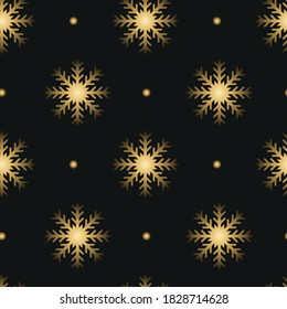 Vectorgold glitzernder Schneeflocken Hintergrundeffekt für luxuriöse Grußkarte. Funkelnde Textur mit leuchtenden Lichtern. Sternstaub bricht in Explosion