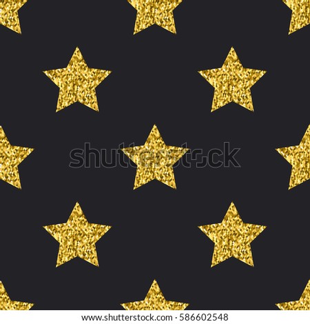 Similar – Image, Stock Photo Golden star with glitter on blue background. Christmas decoration.