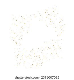 Vector gold glitter texture isolated on white background. golden dots background