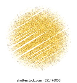 Vector gold glitter wave abstract background, golden sparkles on white background, vip design template