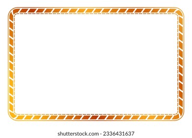 vector gold golden basic shape Frame, for certificate, placard or element design border
