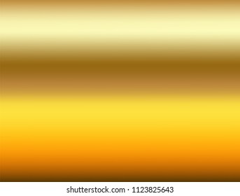 Vector of gold gradient. Gold gradient background texture metallic vector illustration for luxury frame, ribbon, banner, web, coin and label. Elegant light and shine vector template