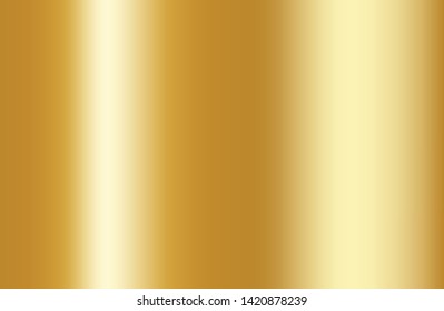 Vector of gold gradient. Gold gradient background texture metallic vector illustration for luxury frame, ribbon, banner, web, coin and label. Elegant light and shine vector template