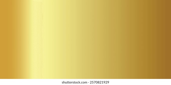 Vector gold gradient color background with shiny and smooth texture for metallic graphic design element. Golden wallpaper