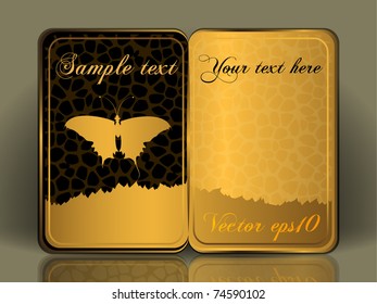 Vector gold greeting card
