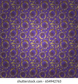 Vector gold grill on a violet background. Golden abstract geometric seamless pattern. Art deco style, trendy vintage design element. Beautiful artdeco template with elements in gold gradient.
