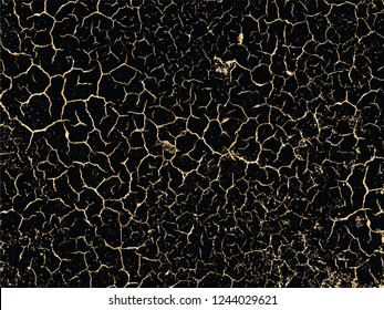 Vector gold grunge texture. Patina scratch golden distress rough background. Gold grunge texture to create distressed effect.
