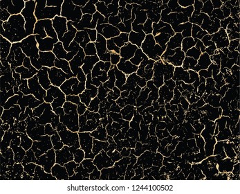 Vector gold grunge texture. Patina scratch golden distress rough background. Gold grunge texture to create distressed effect.