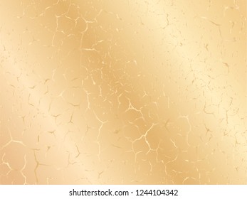 Vector gold grunge texture. Patina scratch golden elements. Trendy marble background for design, party, invitation, web, banner, birthday, wedding card.