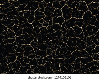 Vector gold grunge texture. Patina scratch golden elements. Trendy background for design, party, invitation, web, banner, birthday, wedding card. 