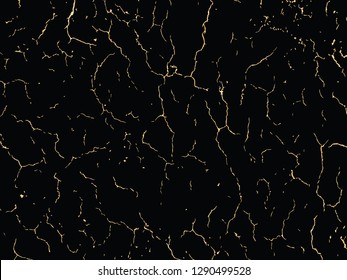 Vector gold grunge texture. Patina scratch golden elements. Trendy background for design, party, invitation, web, banner, birthday, wedding card. 