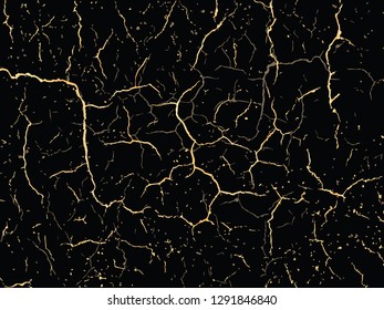 Vector gold grunge texture. Patina scratch golden elements. Trendy background for design, party, invitation, web, banner, birthday, wedding card. 