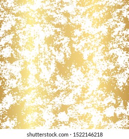 Vektorillustration Gold Grunge Textur. Patina kratzt goldene Elemente. Skizze Oberfläche, um Not leidenden Effekt zu erzeugen. Handgezeichnetes Korndesign. Stilvolle, moderne Hintergrunddekoration.