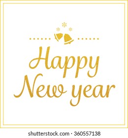 vector gold happy new year greetings card 